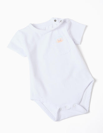 Cotton bodysuit + striped jumpsuit for newborns, white/yellow