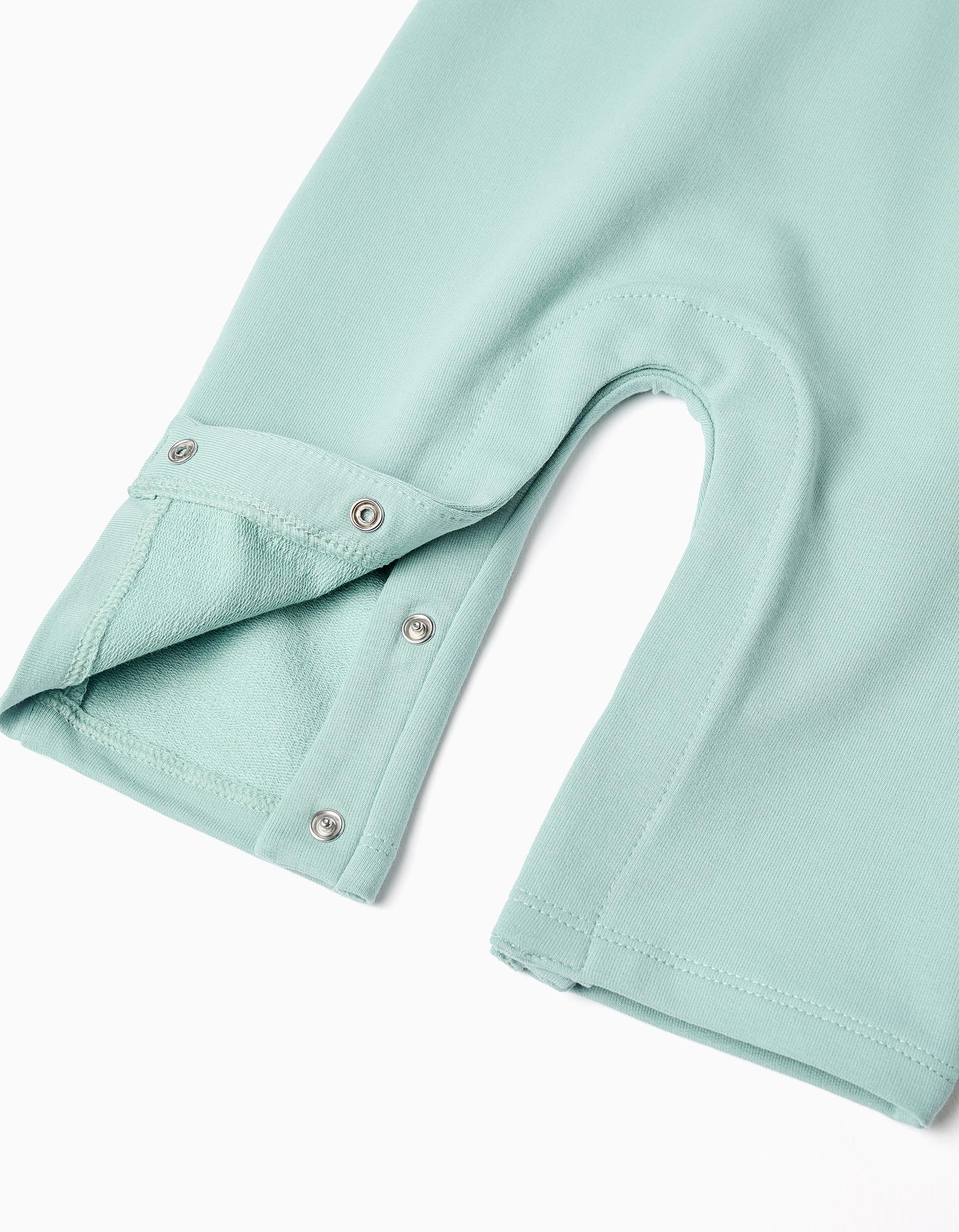 Body à manches longues + combinaison pour nouveau-né, blanc/vert