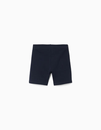 Pack de 2 mallas cortas lisas para niña, azul oscuro