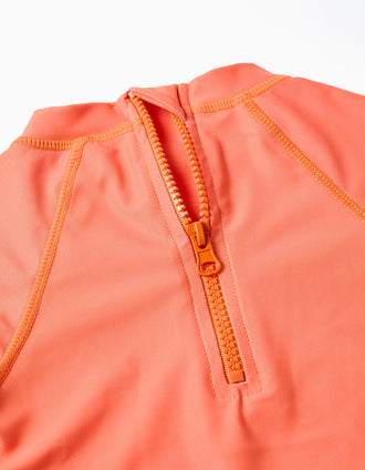 Ensemble de bain à protection UV 40+ et motif pour bébé garçon, orange/vert
