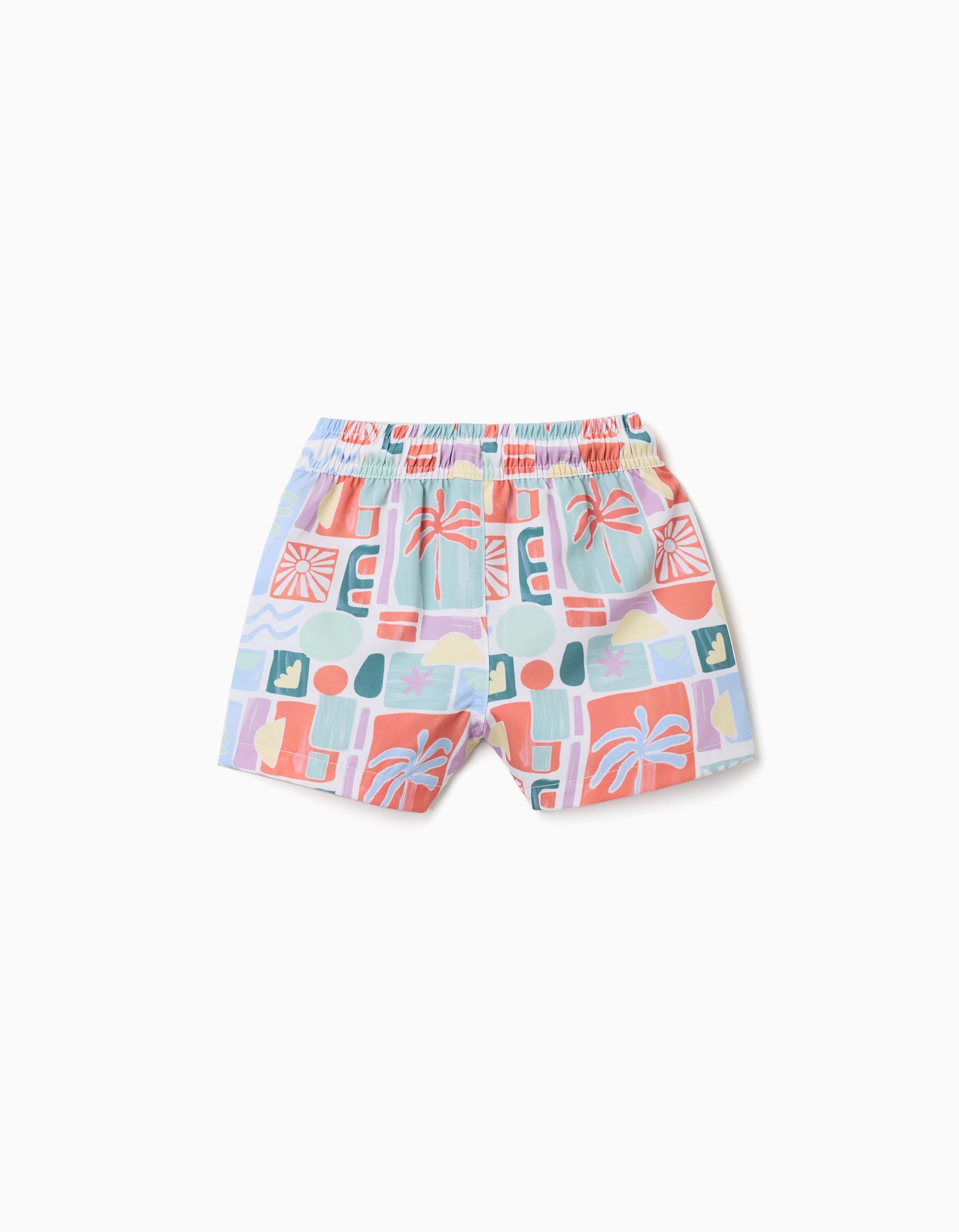Short de bain à imprimé coloré et cordon pour bébé garçon, multicolore