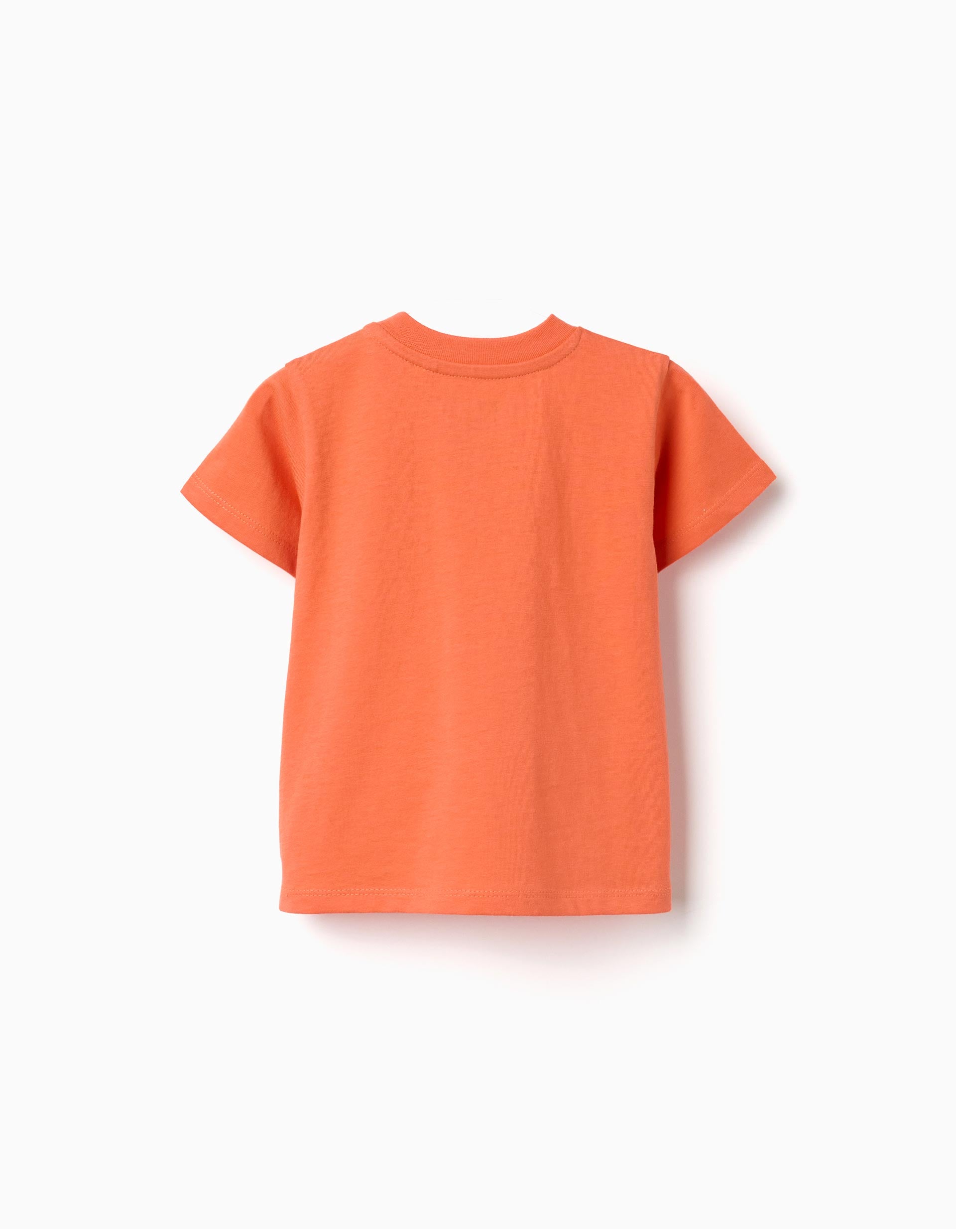 Camiseta de algodón con estampado Banho de Sol para bebé niño, naranja
