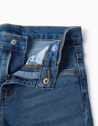 Pantalón vaquero recto para niño, azul