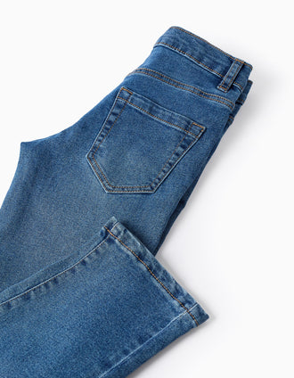 Pantalón vaquero recto para niño, azul