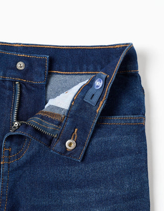 Pantalón vaquero recto para niño, azul oscuro