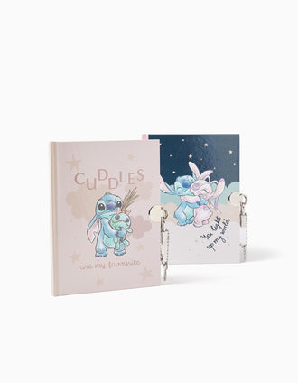 Journal Stitch avec Cadenas et Clés pour Fille, Rose/Beige Assorti