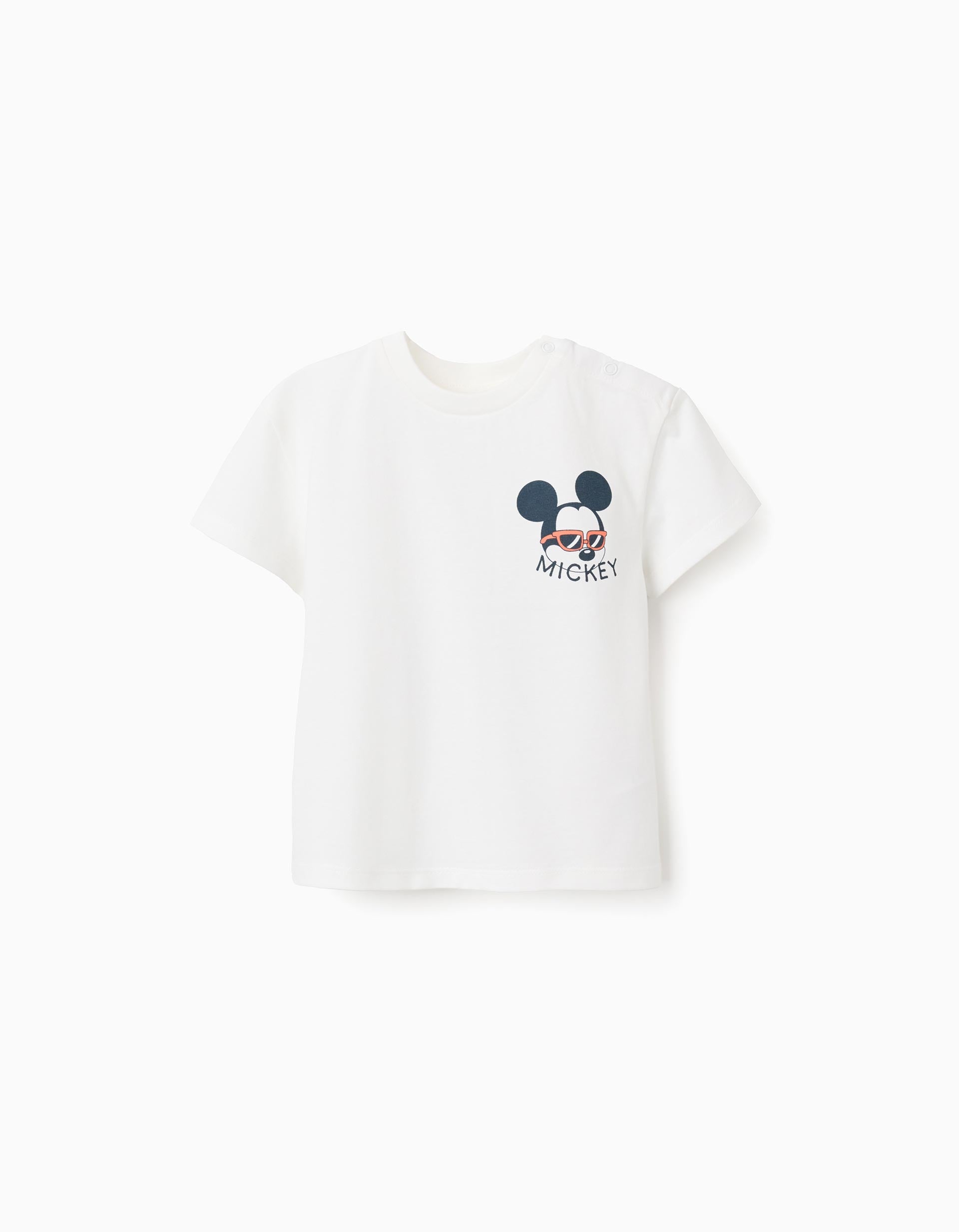 T-shirt en coton avec imprimés Mickey pour bébé garçon, blanc