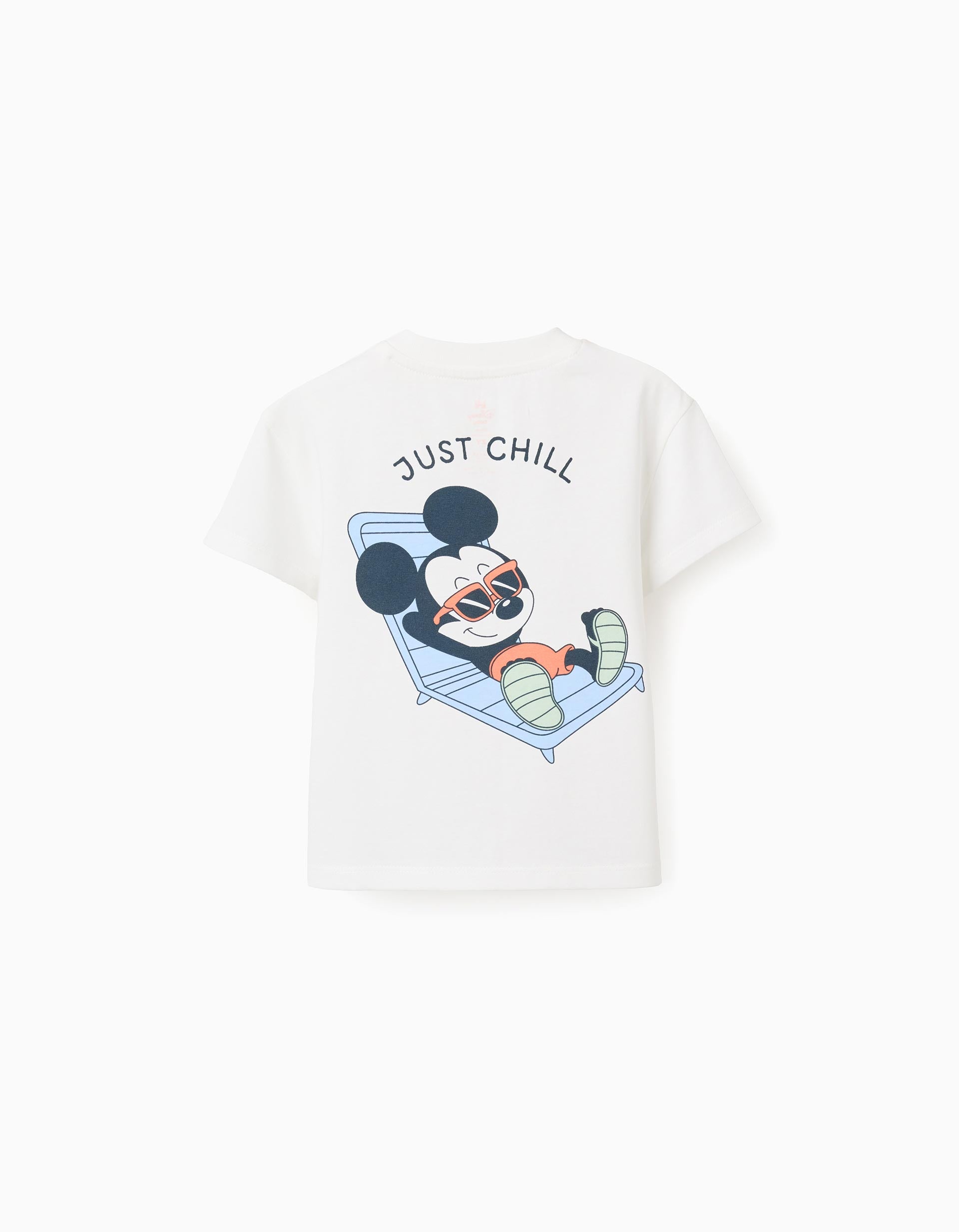 T-shirt en coton avec imprimés Mickey pour bébé garçon, blanc