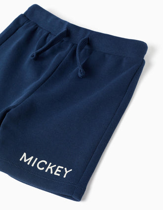 T-shirt et short avec imprimé Mickey pour bébé garçon, blanc/bleu