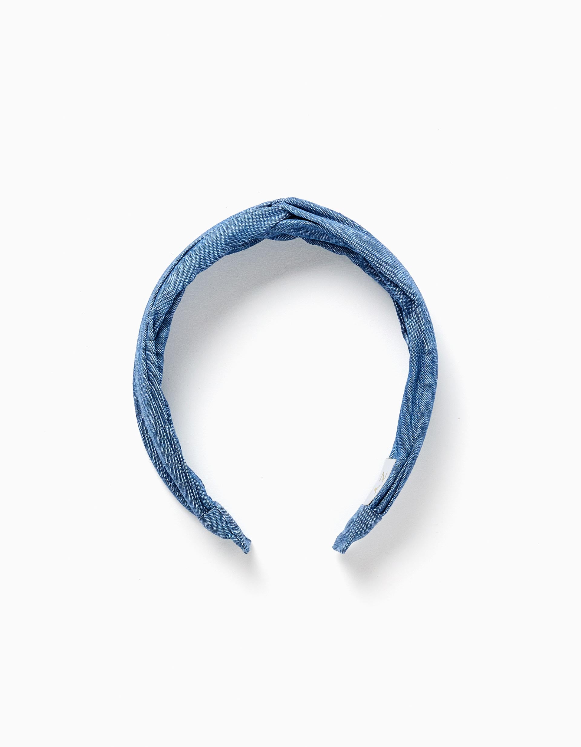 Bandolete de ganga com nó no topo para menina, azul