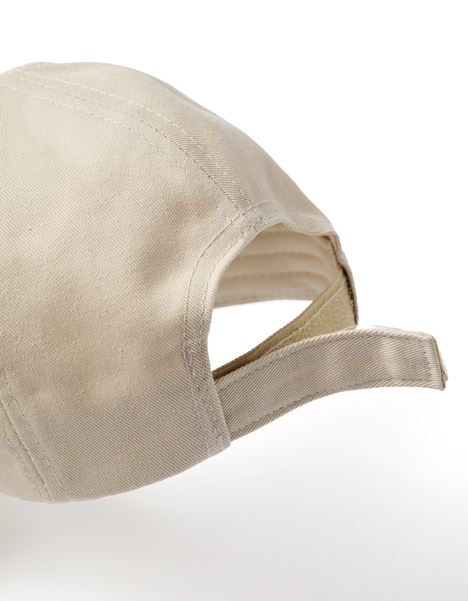 Boné de algodão com bordado ZY para bebé e menino, bege-claro