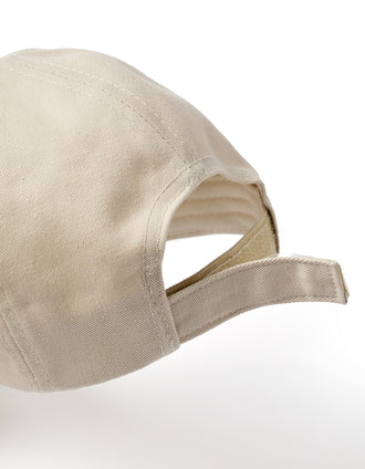 Boné de algodão com bordado ZY para bebé e menino, bege-claro