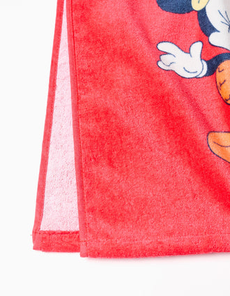 Poncho de plage à capuche Minnie & Daisy pour bébé fille, corail