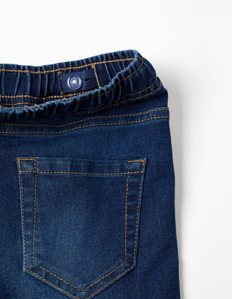 Vaqueros slim fit con cordón para niño, azul oscuro