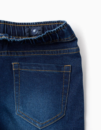Vaqueros slim fit con cordón para niño, azul oscuro