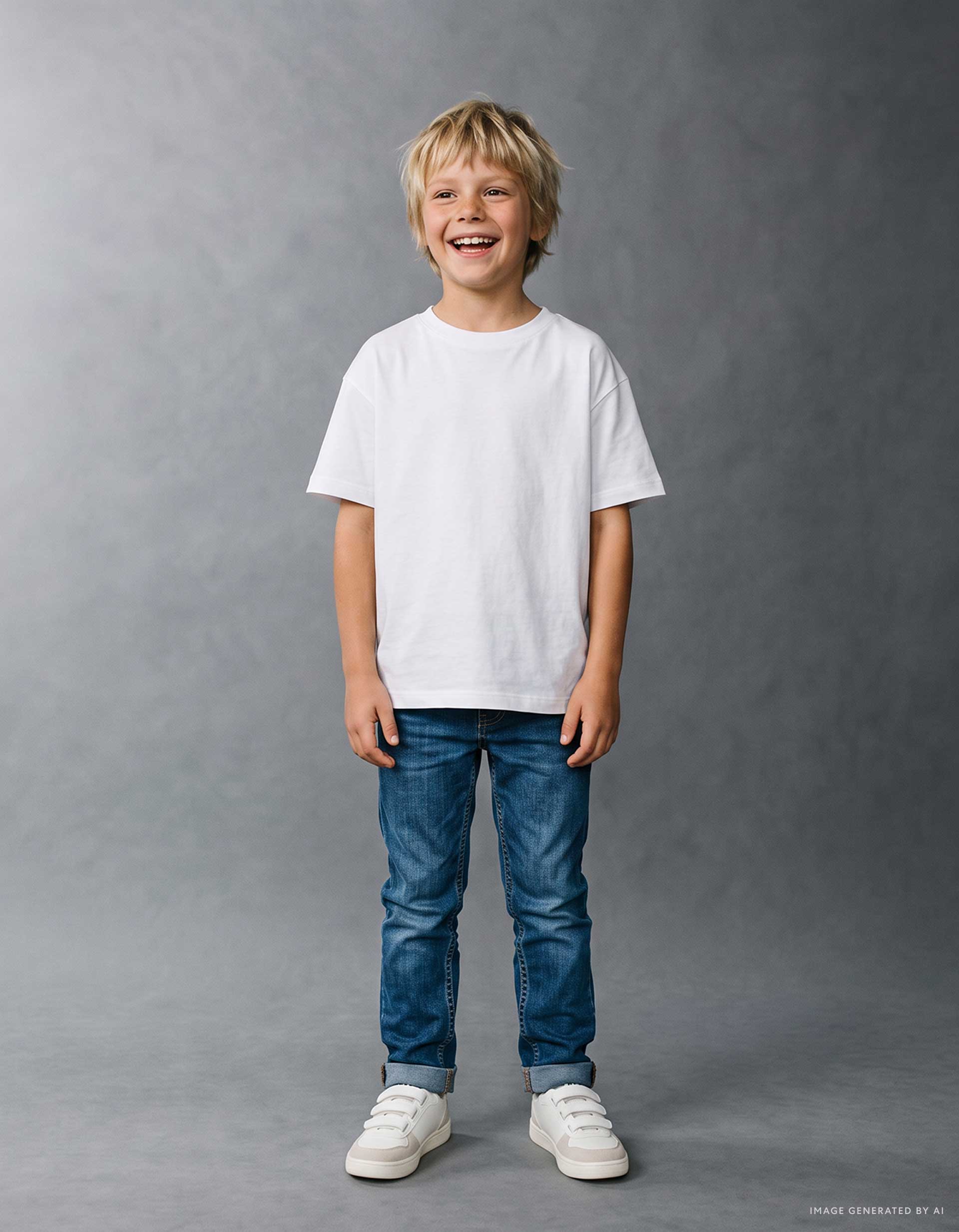Slim fit jeans with drawstring for boys, dark blue