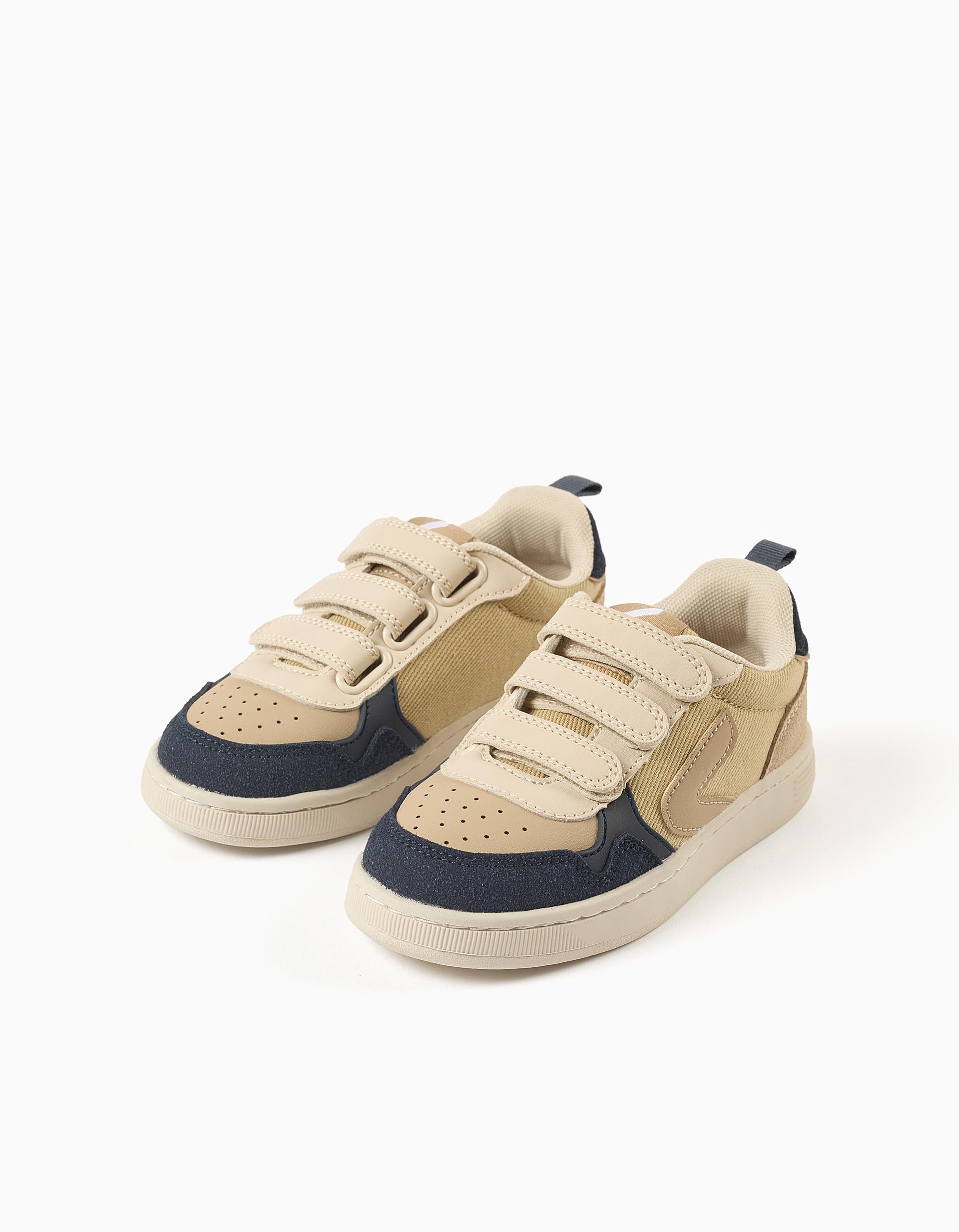 Sapatilhas combinadas ZY Move para menino, bege/azul-escuro