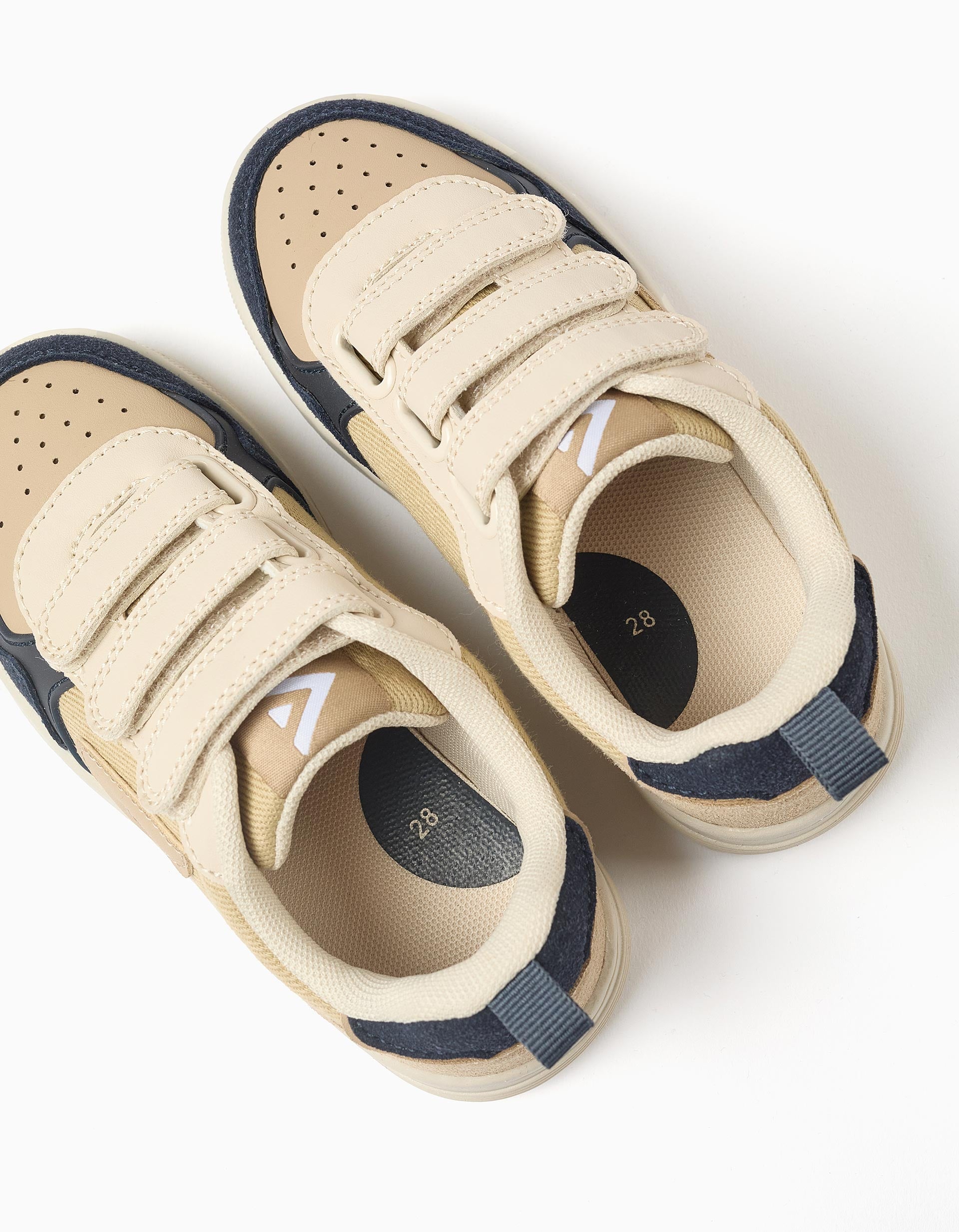 Sapatilhas combinadas ZY Move para menino, bege/azul-escuro