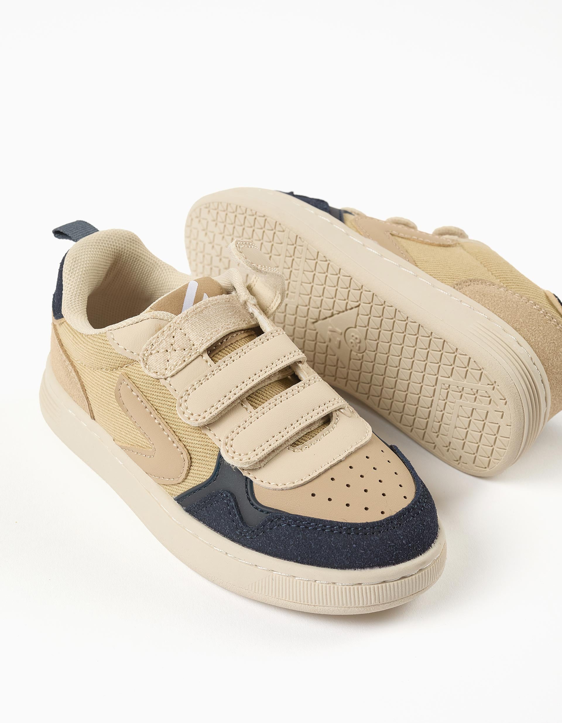 Sapatilhas combinadas ZY Move para menino, bege/azul-escuro