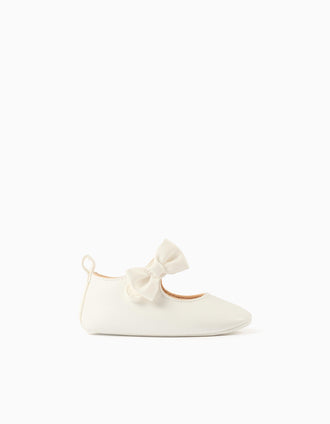 Pepitos con lazo decorativo para recién nacida, blanco