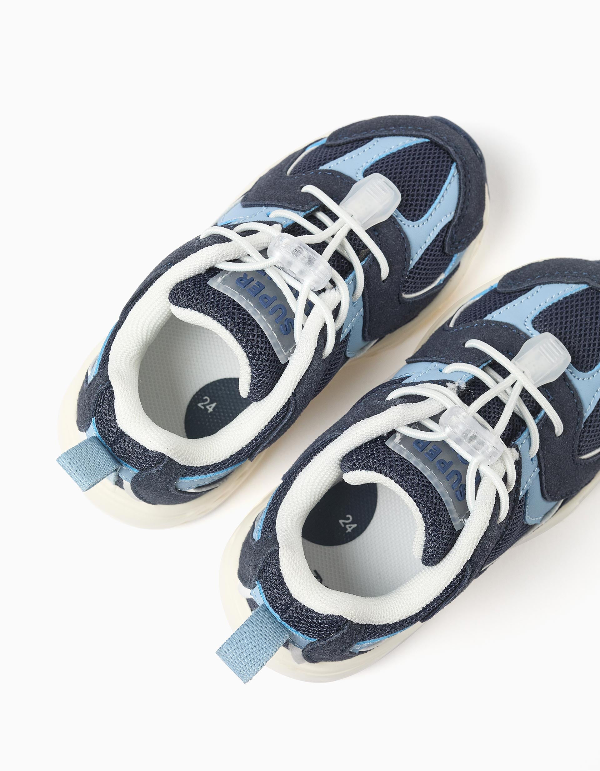 Trainers with adjustable laces Superlight Runner for baby boys, blue
