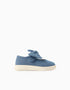 Canvas shoes with flexible sole for baby girls, blue