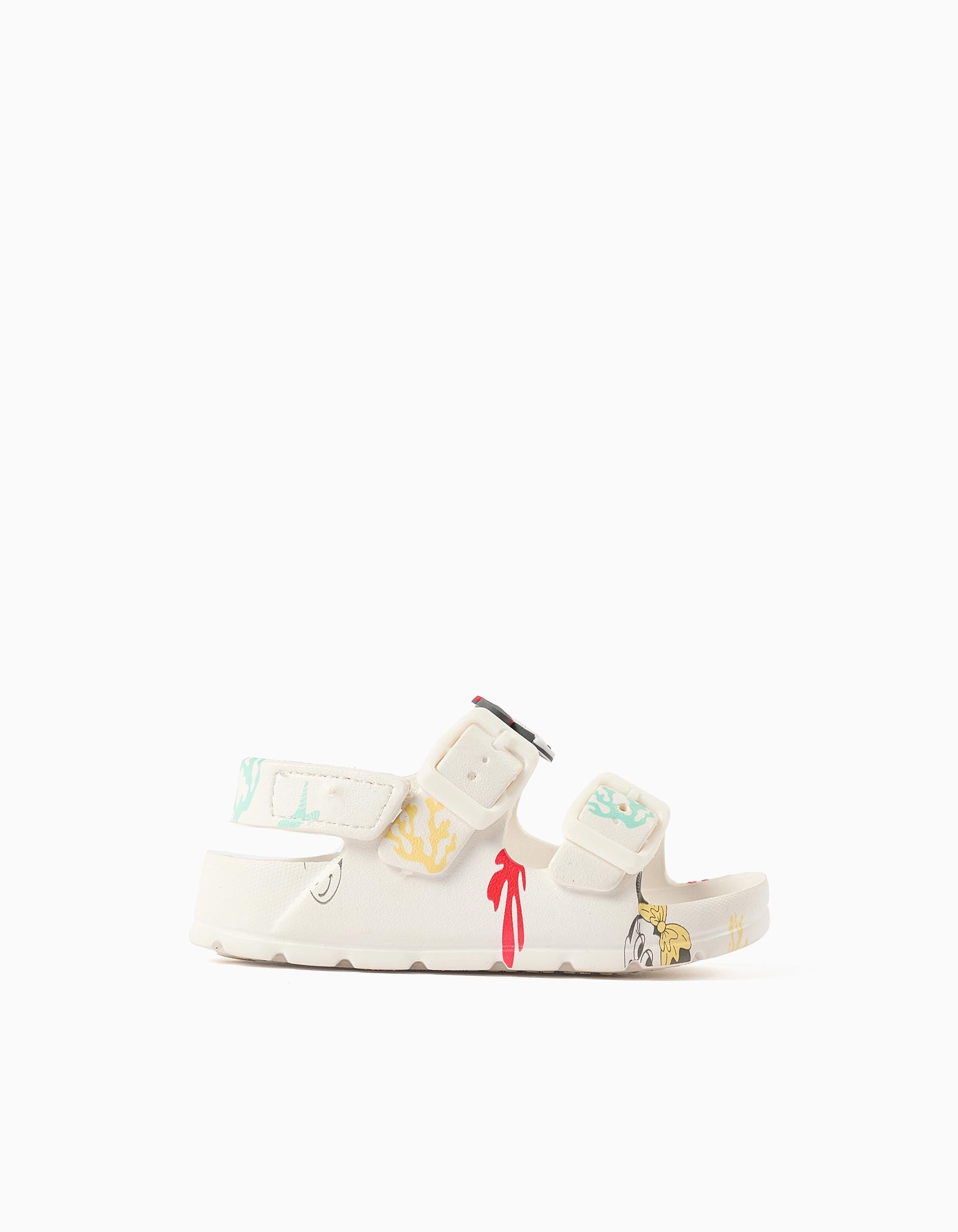 Sandales en caoutchouc à boucle Minnie pour bébé fille, blanc
