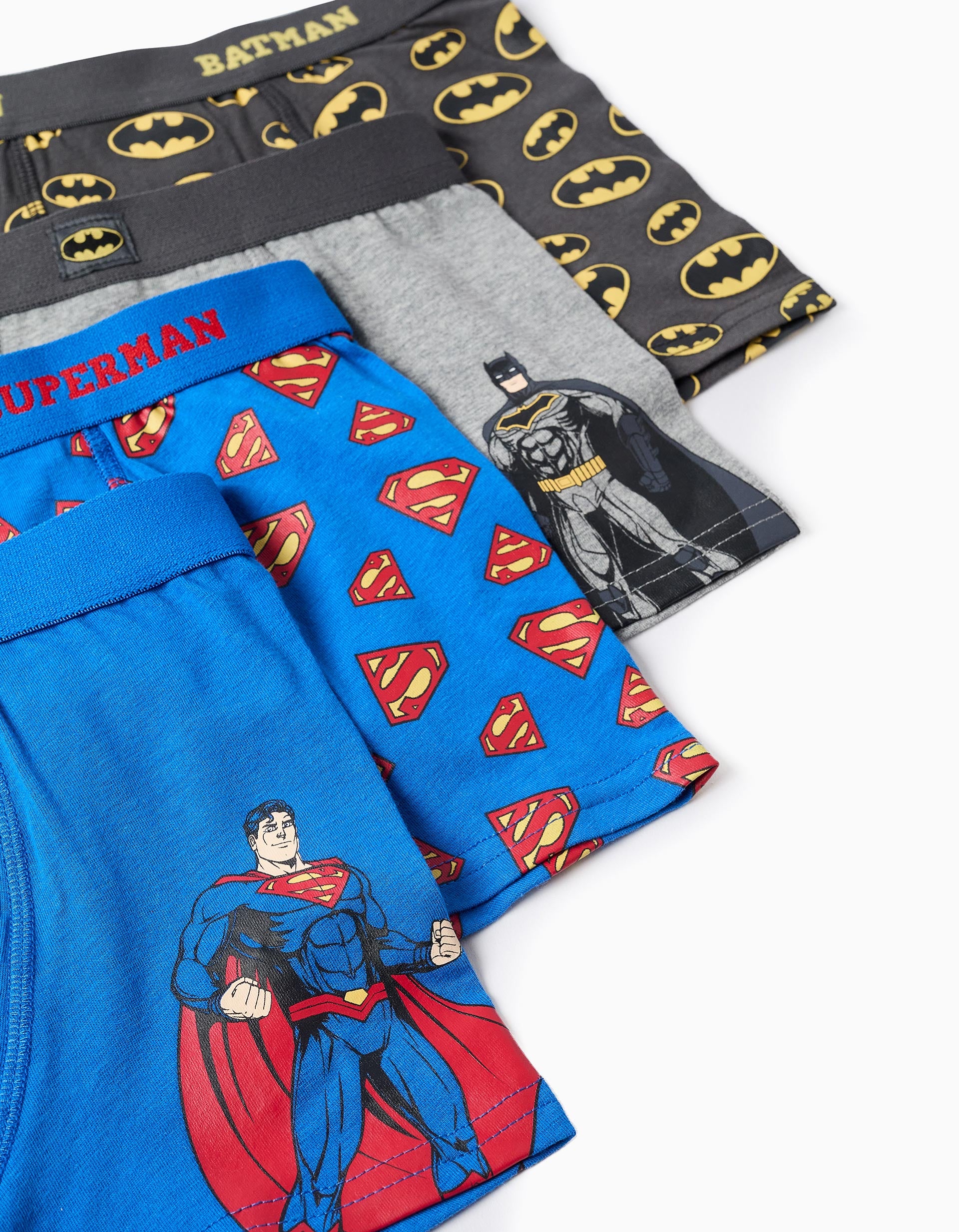 Lot de 4 boxers à imprimés Marvel pour garçon, bleu/gris