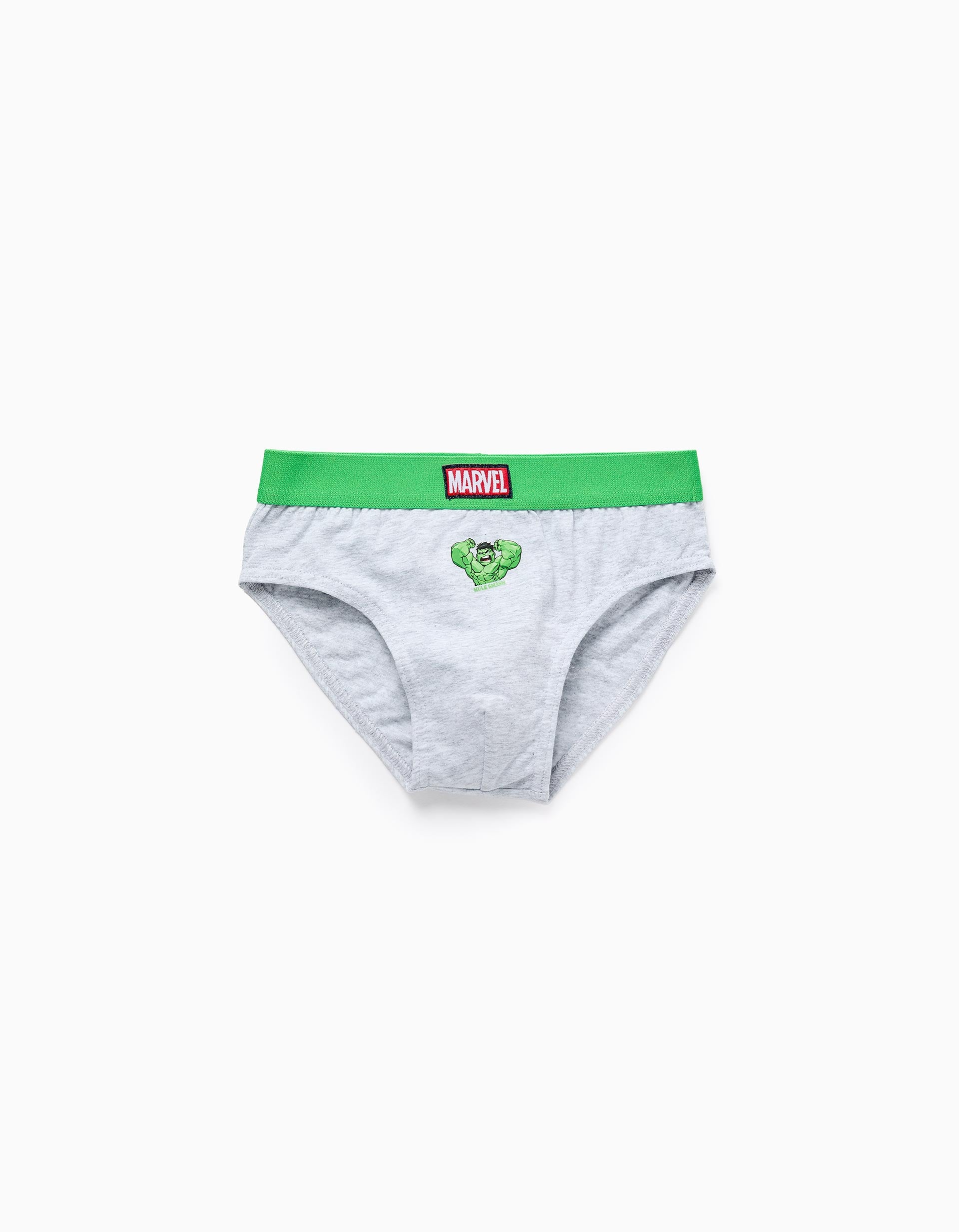 Lot de 5 slips à imprimés Avengers pour garçon, bleu/gris/blanc