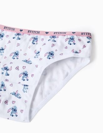 Top + cuecas com motivo Stitch para menina, branco