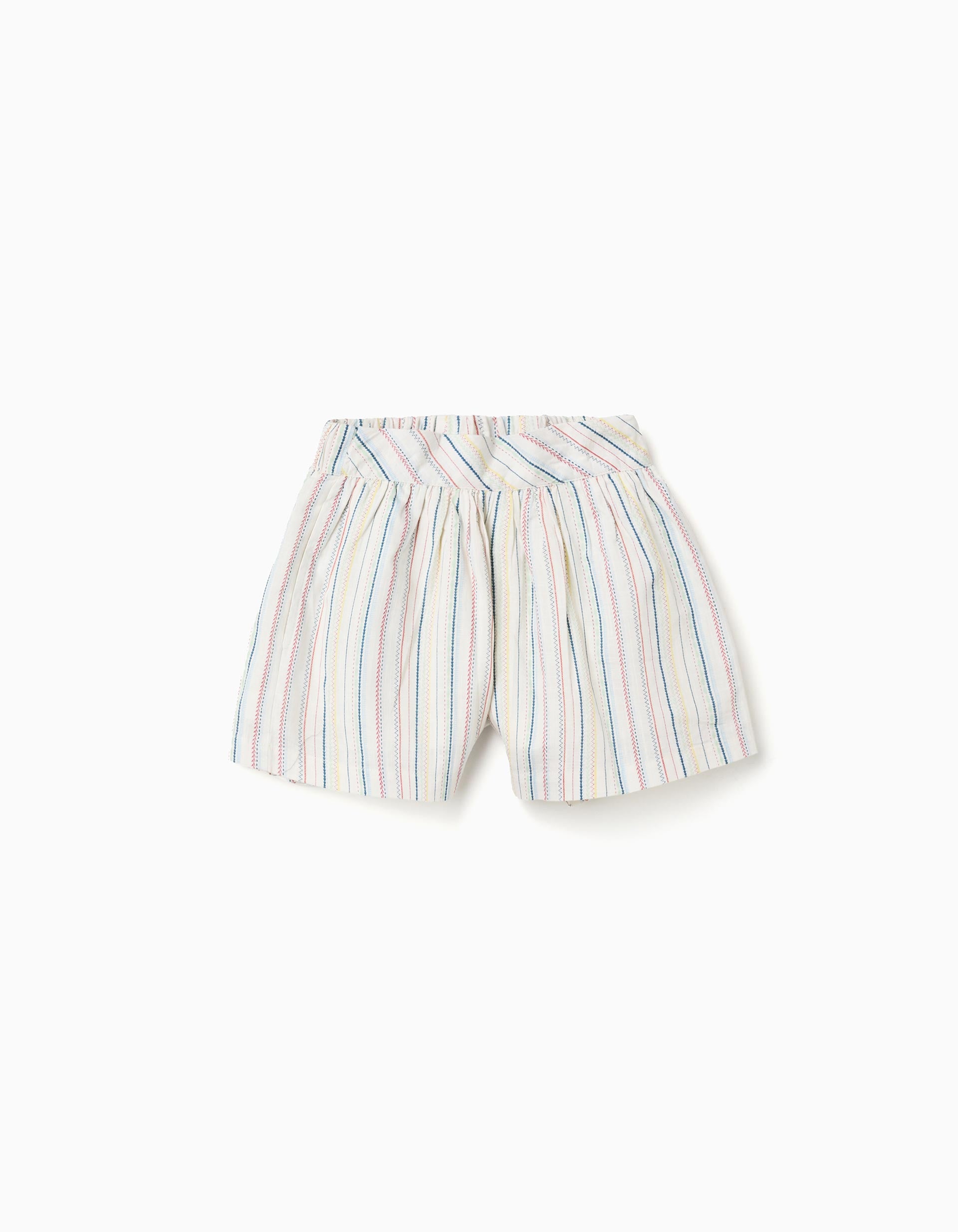 Cotton shorts with ethnic stripes B&S for girls, multicolour