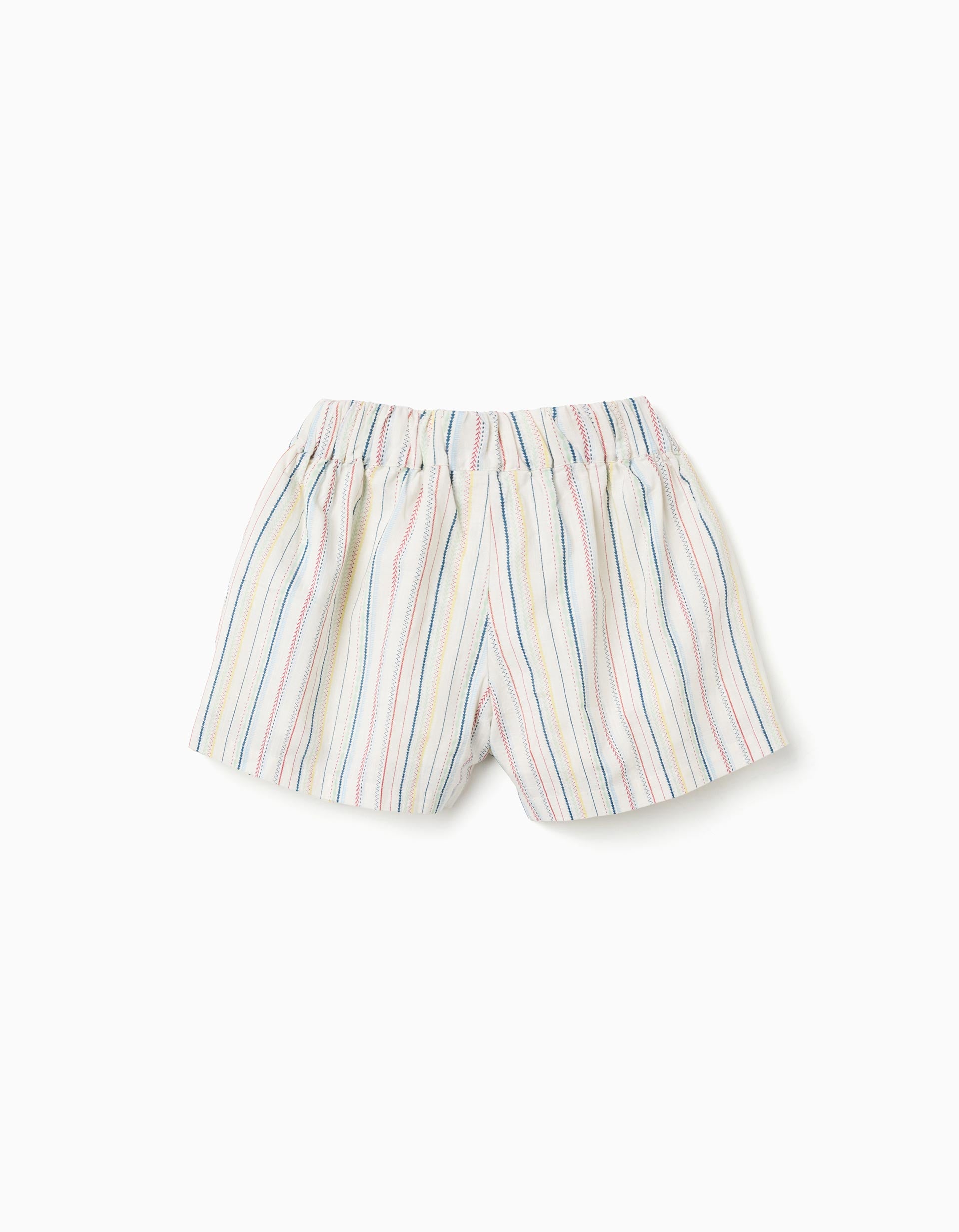 Cotton shorts with ethnic stripes B&S for girls, multicolour