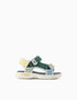 Superlight sandals with touch-fastening straps for baby boys, multicolour