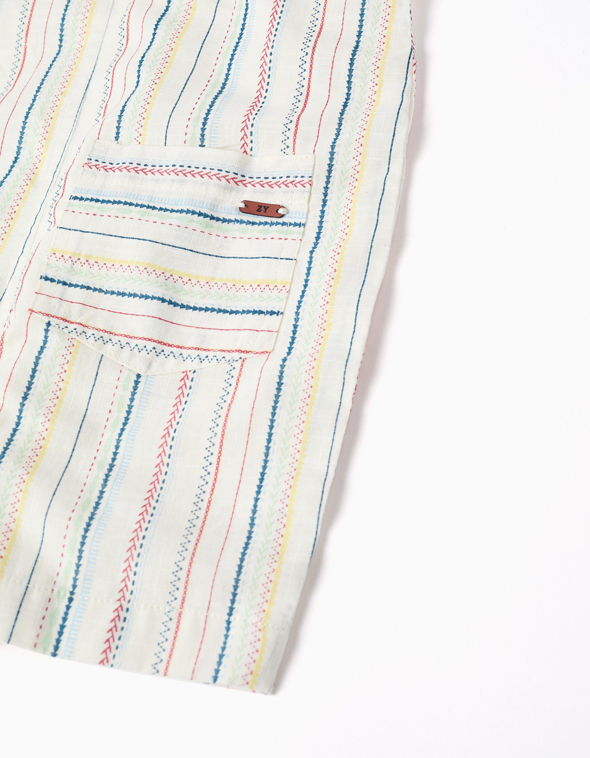 Peto de algodón con rayas étnicas B&S para bebé niño, multicolor