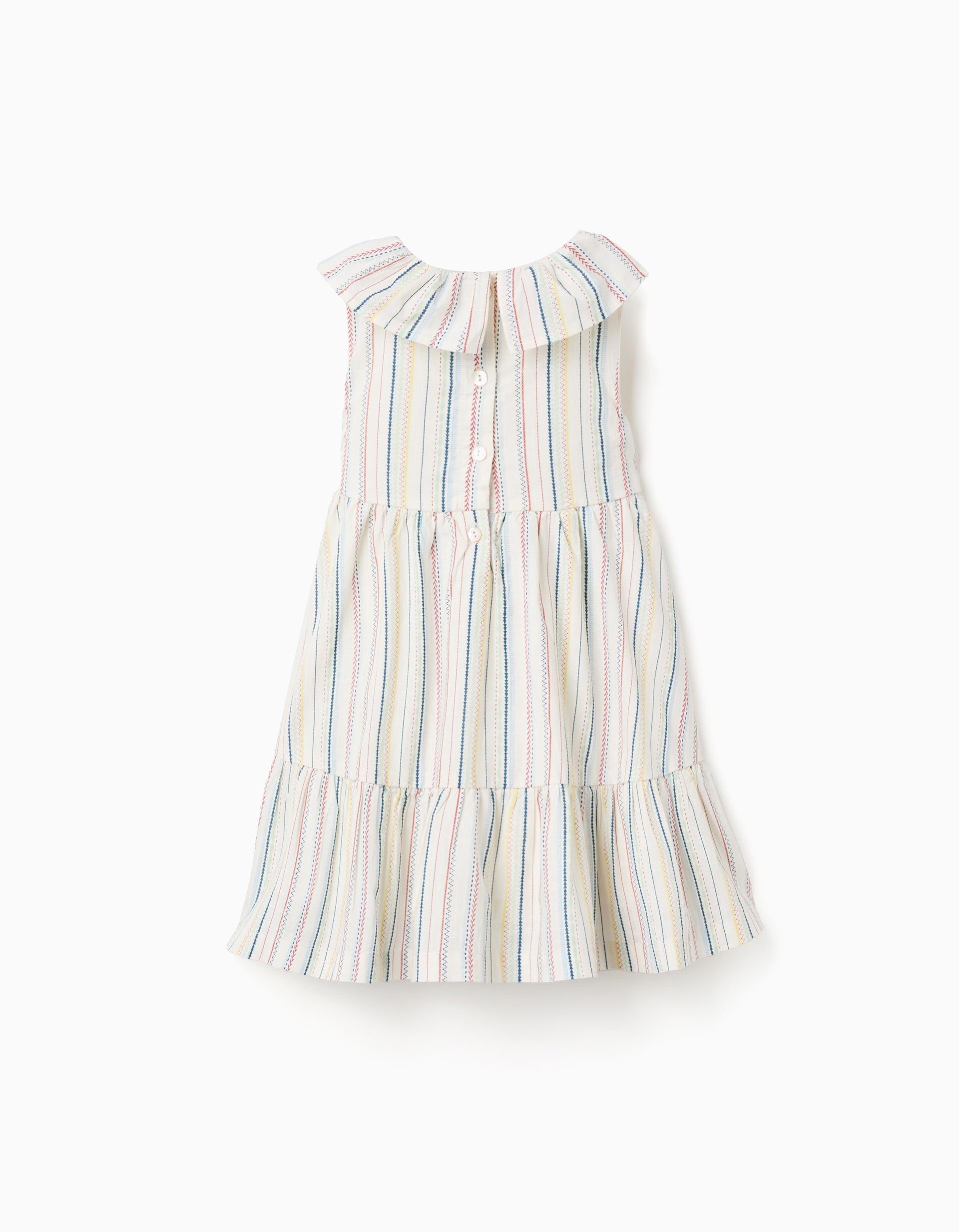 Vestido de algodón con rayas étnicas B&S para bebé niña, multicolor