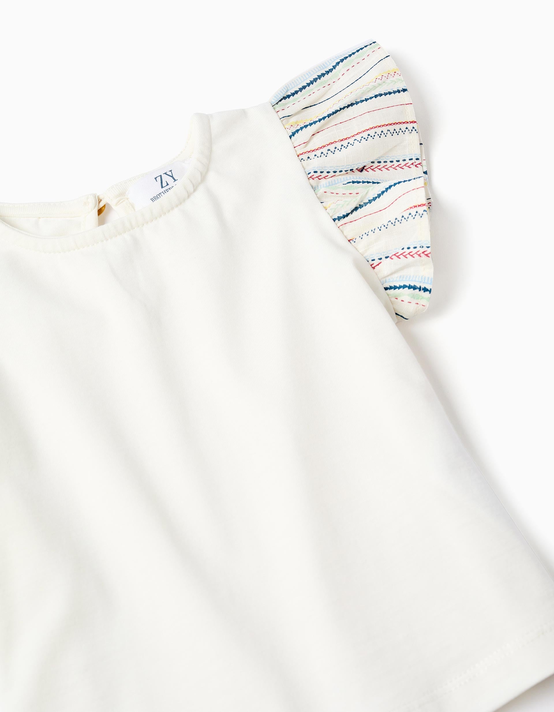 T-shirt + skort with ethnic stripes B&S for baby girls, multicolour