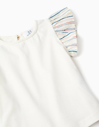 T-shirt + skort with ethnic stripes B&S for baby girls, multicolour
