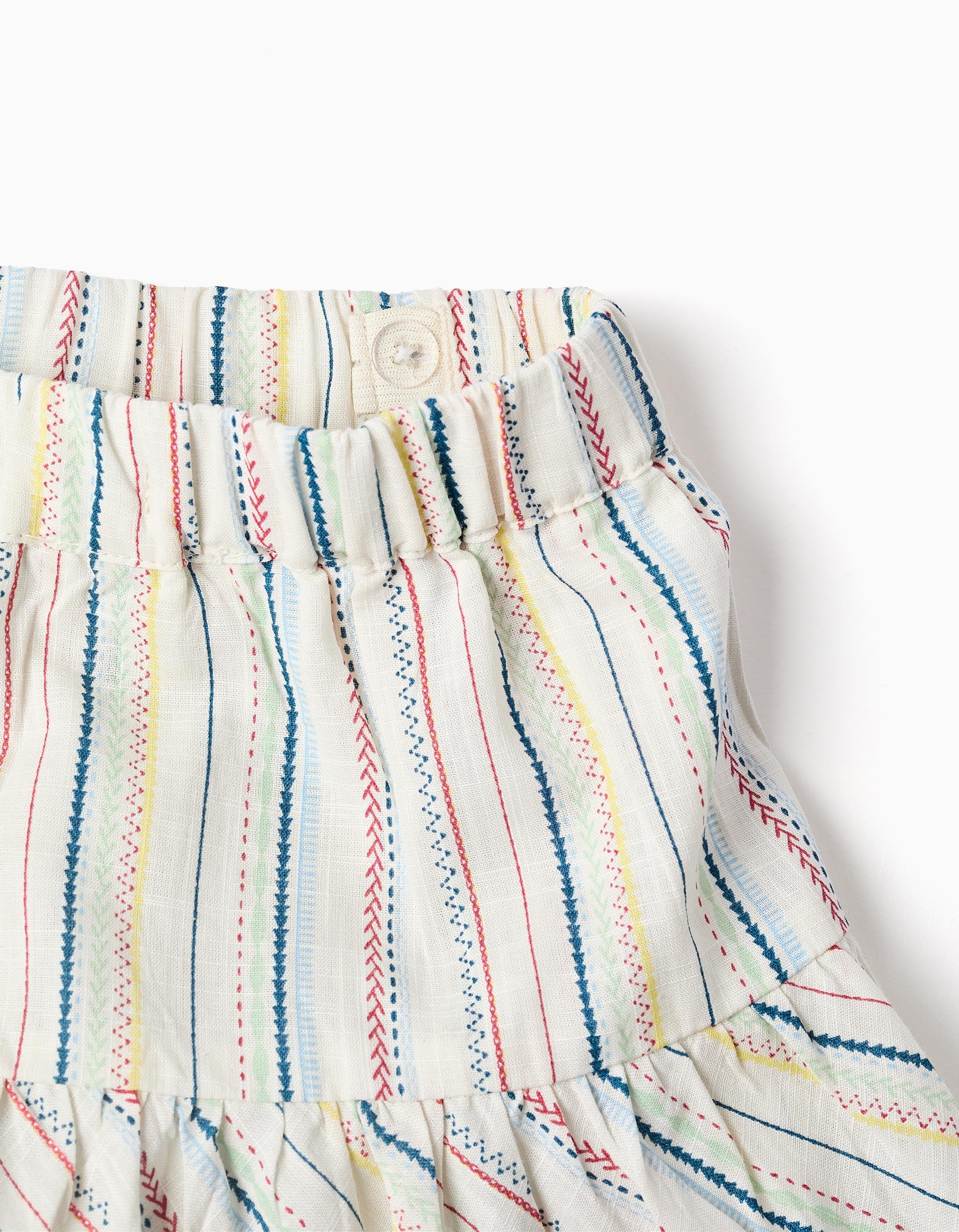 T-shirt + skort with ethnic stripes B&S for baby girls, multicolour
