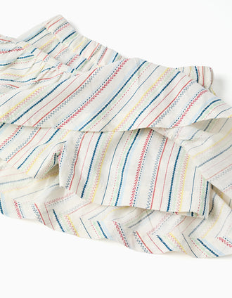 T-shirt + skort with ethnic stripes B&S for baby girls, multicolour