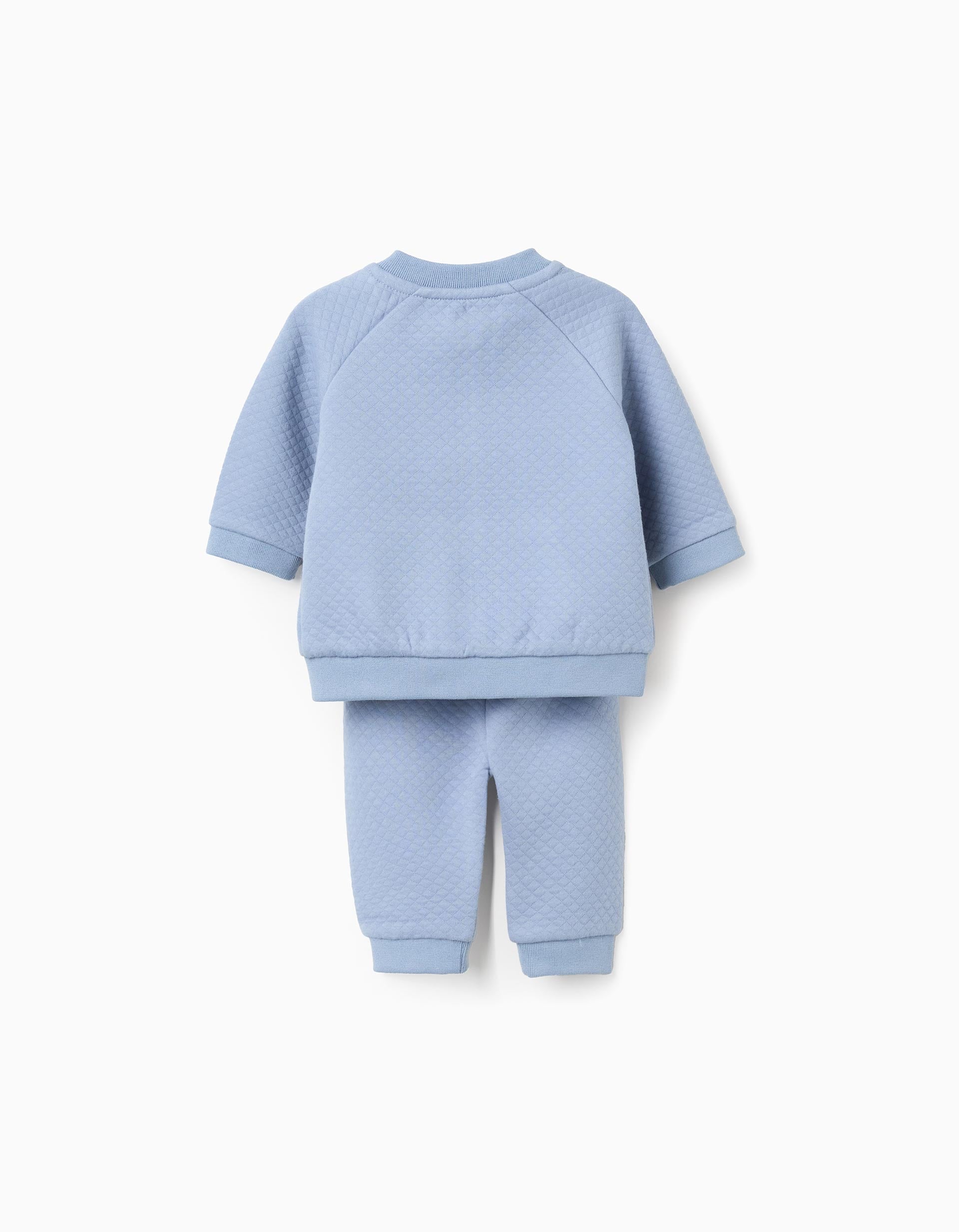Conjunto acolchado de chaqueta + pantalón para recién nacido, azul