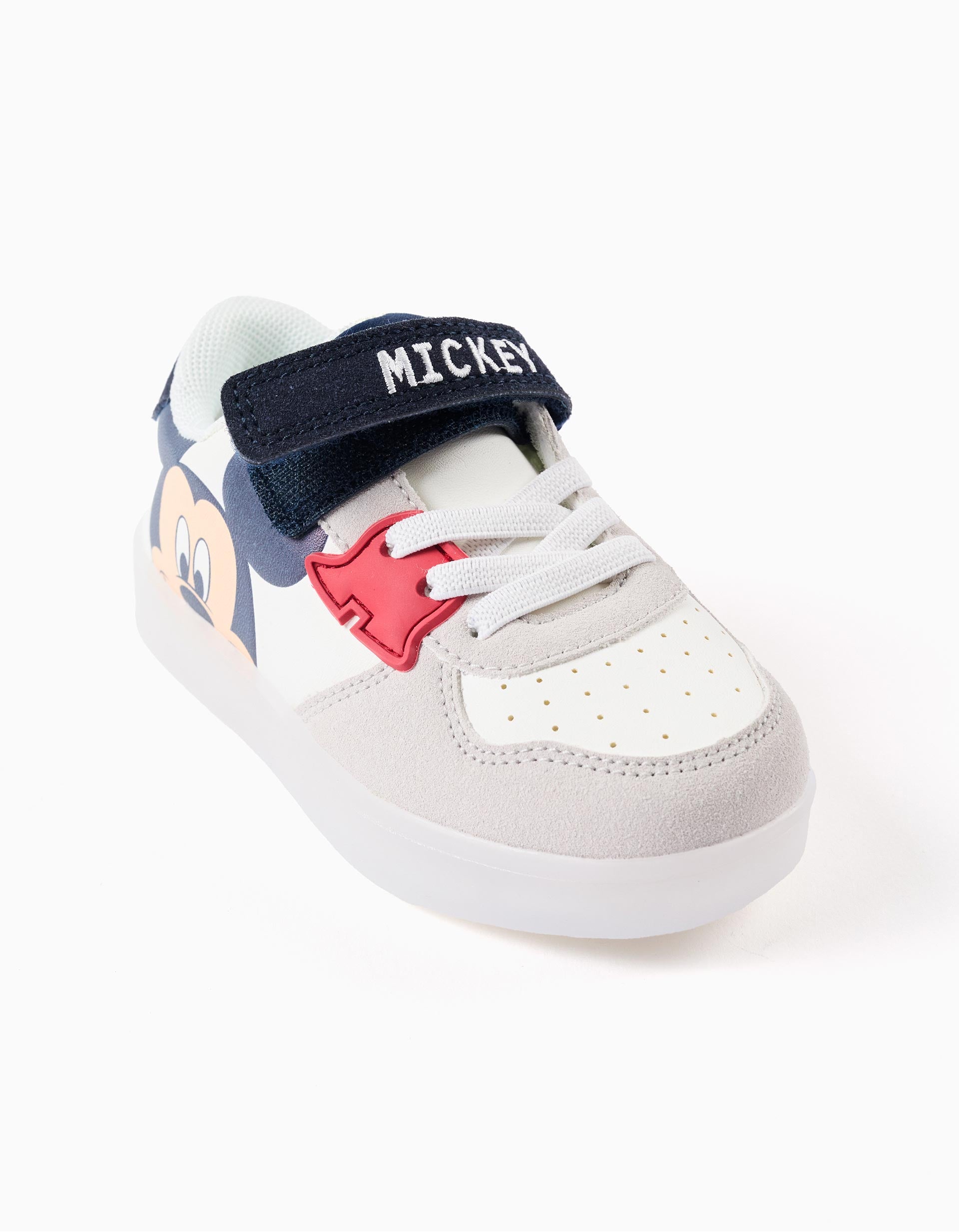 Zapatillas combinadas con luces Mickey para bebé niño, multicolor
