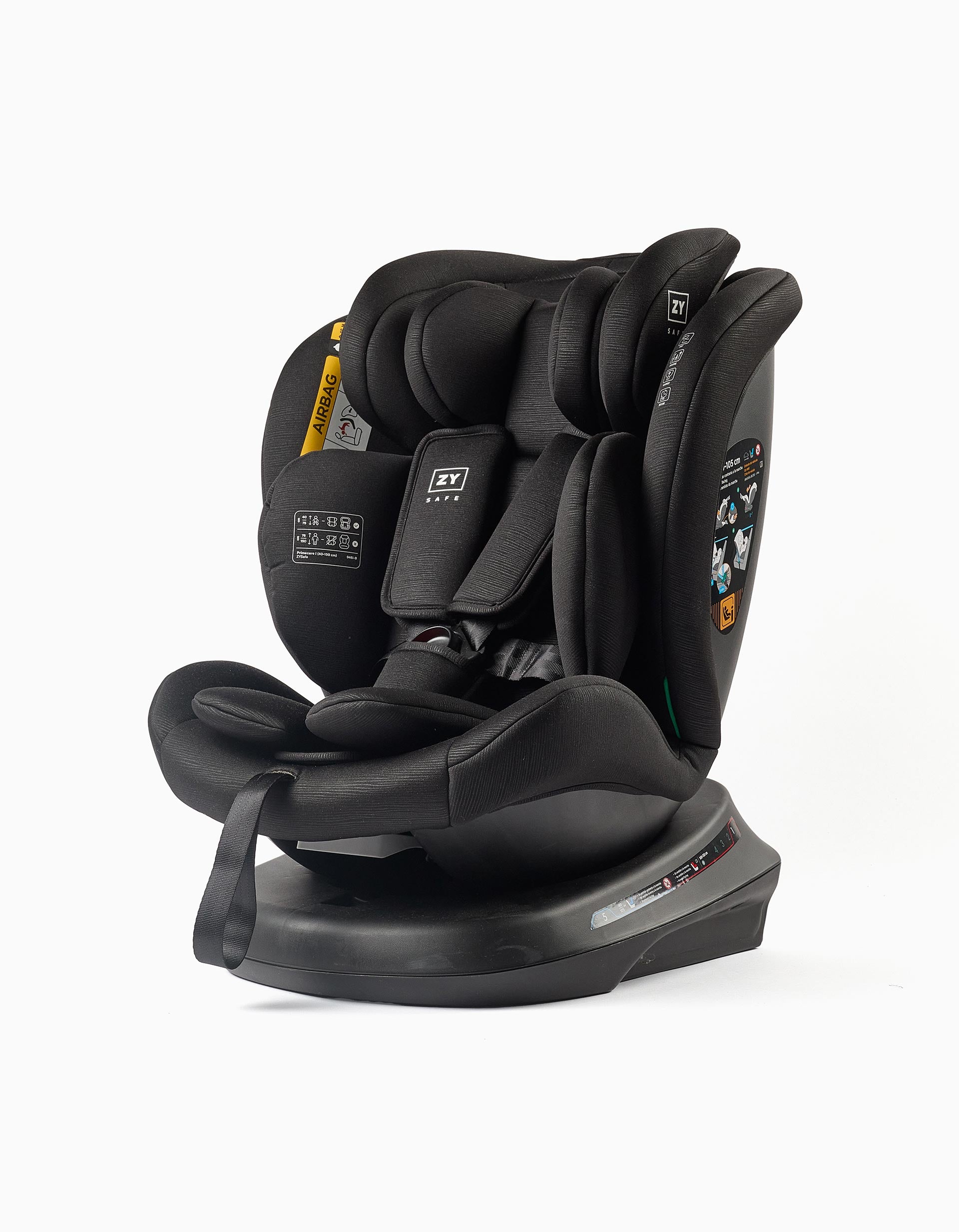 Car Seat I-Size ZY Safe Primecare Belt I (40-150 cm), Black