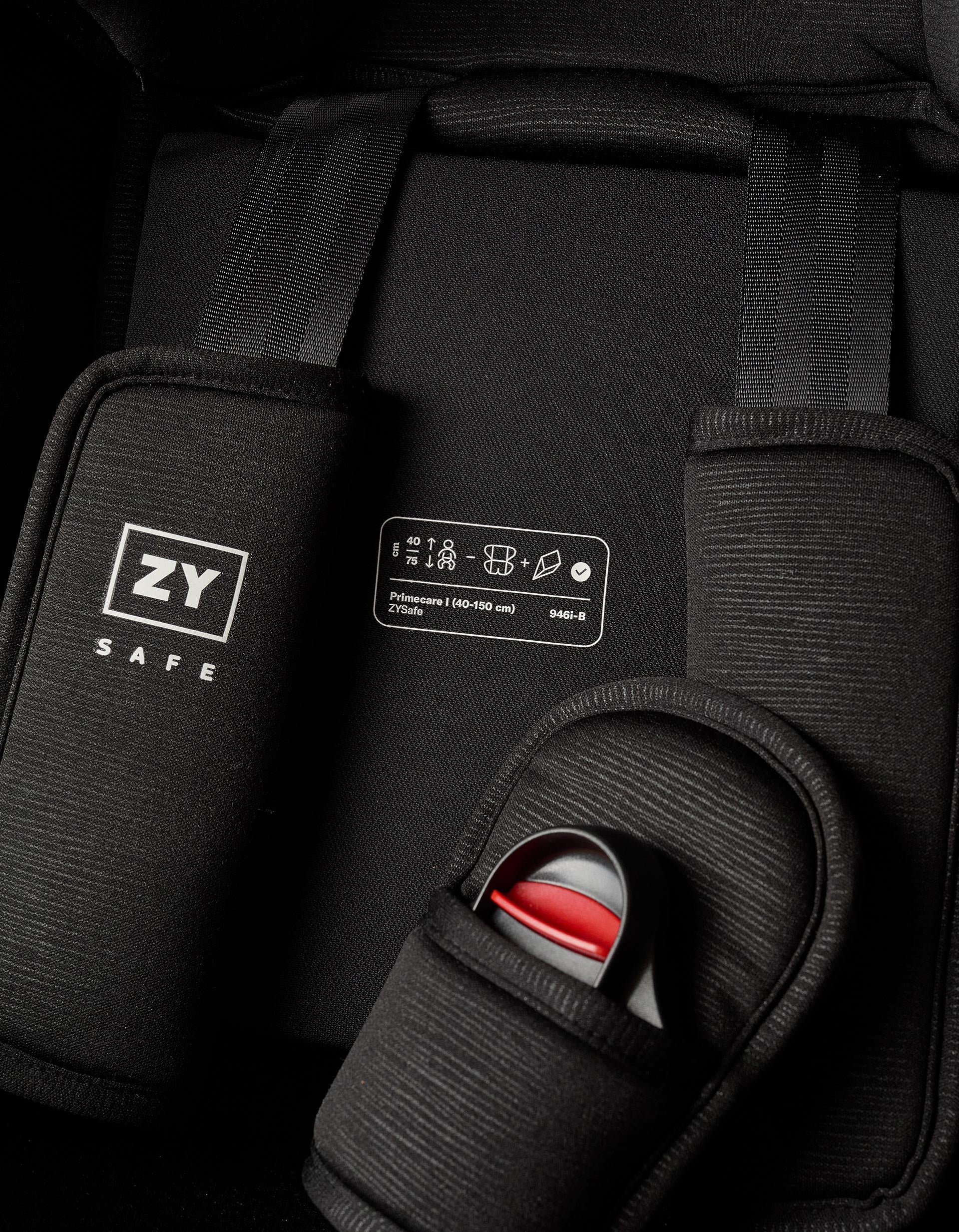 Car Seat I-Size ZY Safe Primecare Belt I (40-150 cm), Black