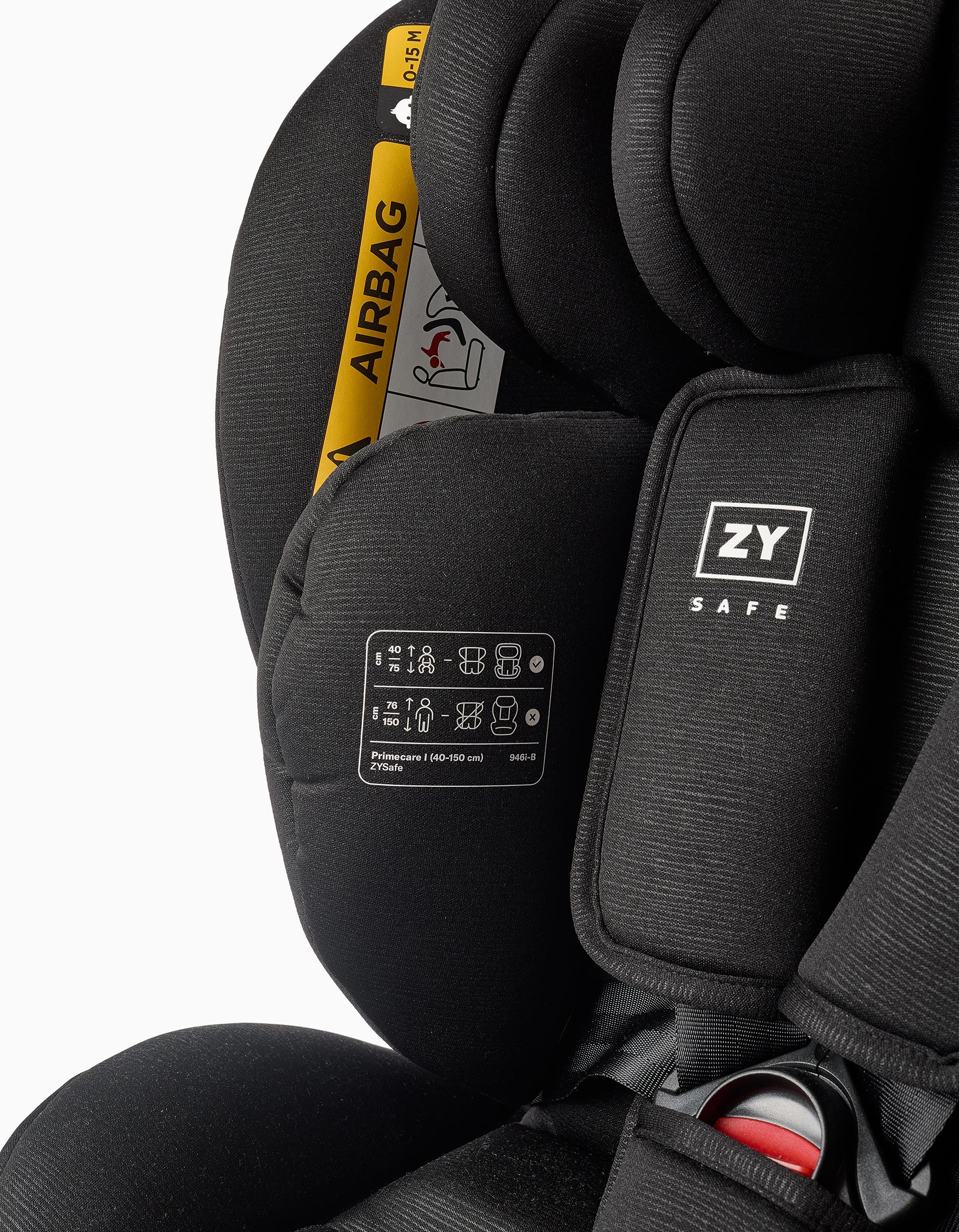 Car Seat I-Size ZY Safe Primecare Belt I (40-150 cm), Black