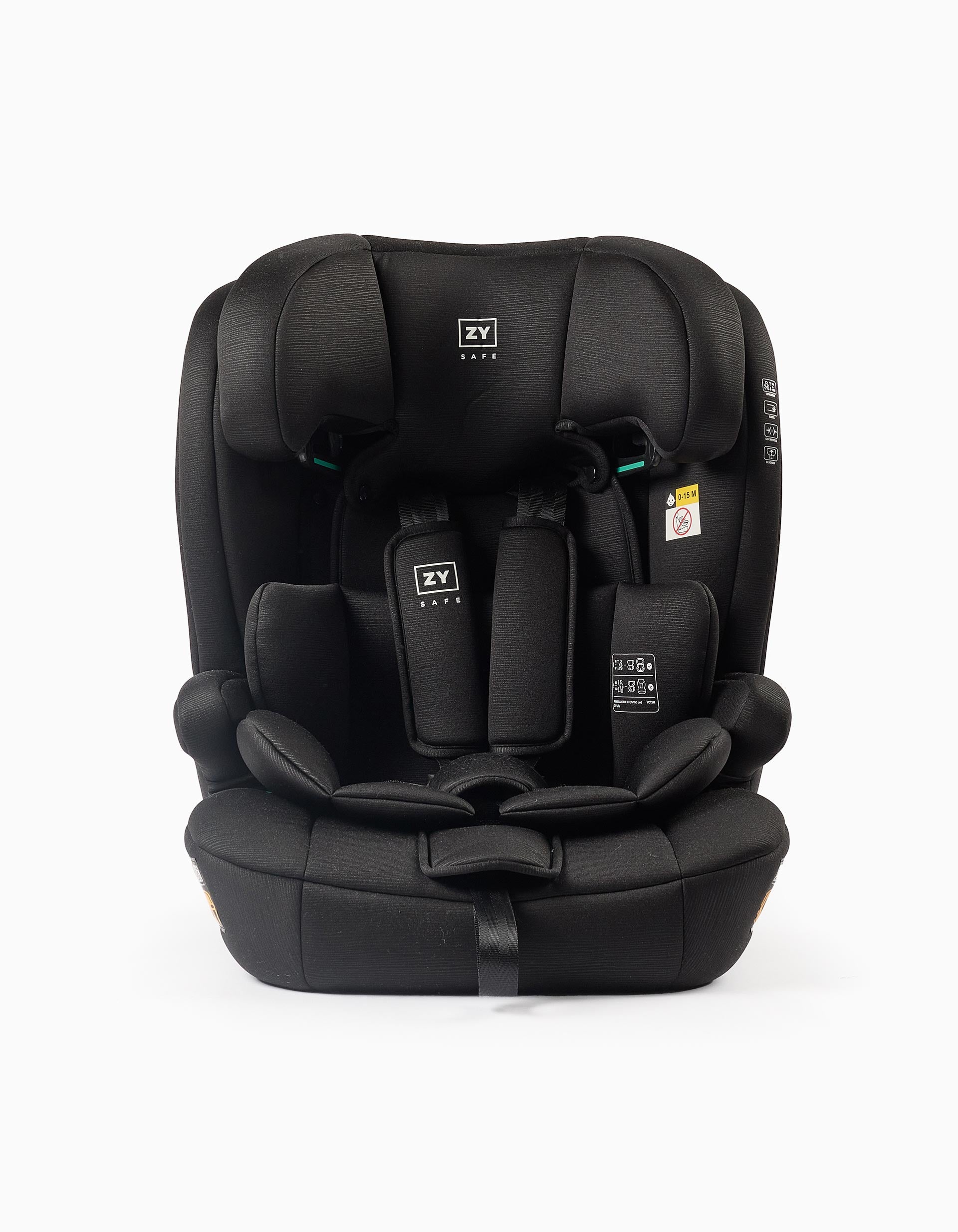 Silla de Coche I-Size ZY Safe Primecare Fix III (76-150 cm), Negro