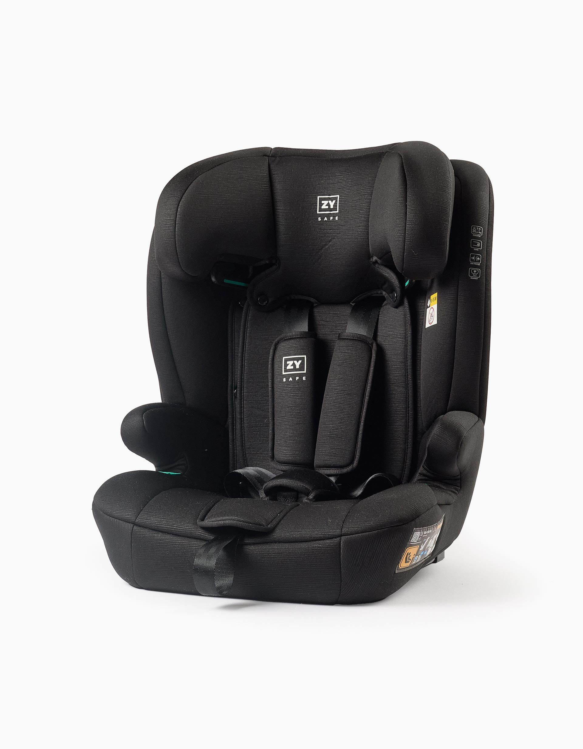Silla de Coche I-Size ZY Safe Primecare Fix III (76-150 cm), Negro