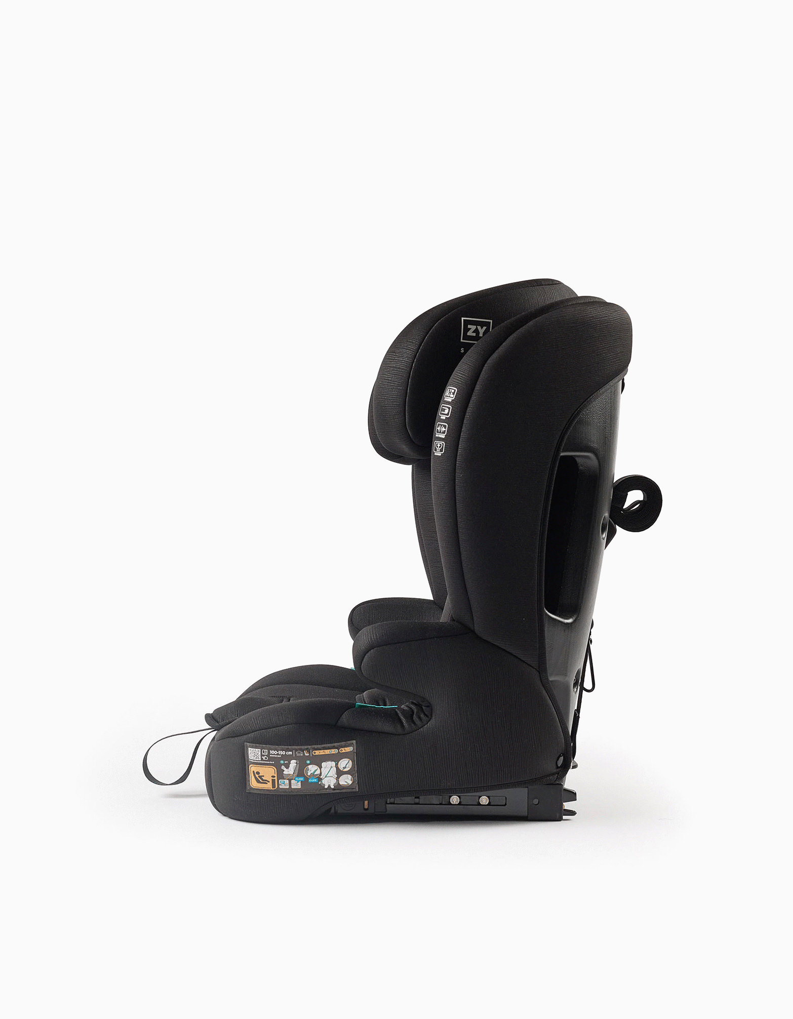 Silla de Coche I-Size ZY Safe Primecare Fix III (76-150 cm), Negro