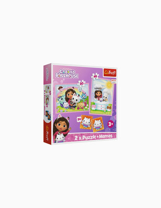 Puzzle 2en1 Trefl 30/48 Pzs 'Gabby with Her Friend - The Cat' 3A+