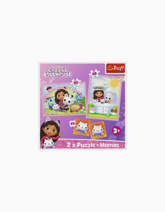Puzzle 2en1 Trefl 30/48 Pzs 'Gabby with Her Friend - The Cat' 3A+