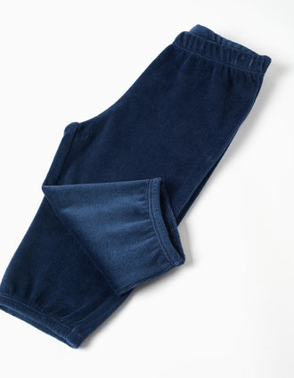Glow-in-the-dark velvet pyjamas for newborn and baby boys, blue